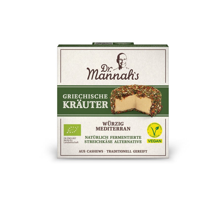 Dr. Mannahs - Vegan Passion Griechische Kräuter, - Pflanzliche Alternativen zu Käse und Milch