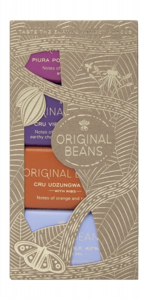 Set Minitafeln Original Beans Schokolade 4x12g