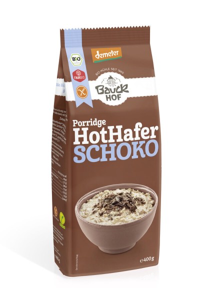 Bauckhof Hot Hafer Schoko, 400 gr Packung -glutenf