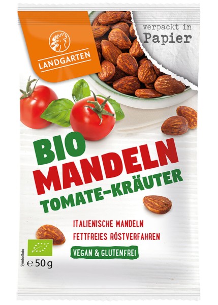 Landgarten Mandeln Tomate-Kräuter, 50 gr Beutel