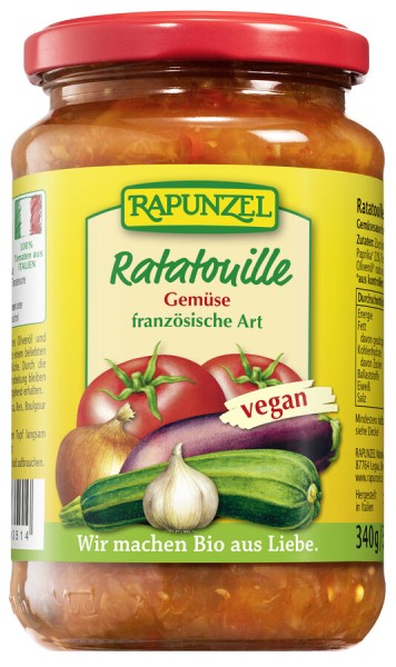 Rapunzel Tomatensauce Ratatouille, 335 ml Glas