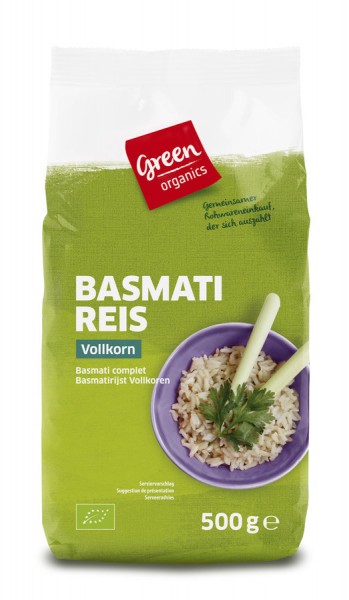 GREEN Basmati Reis, braun 500g