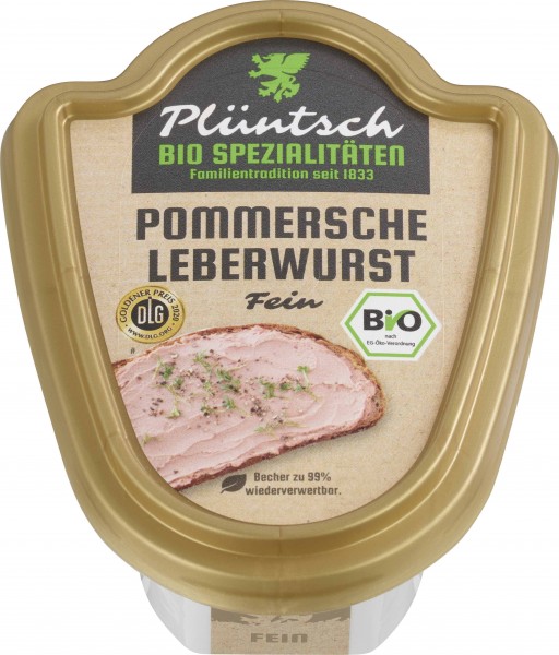 Plüntsch Bio Pommersche Gutsleberwurst, 125 gr