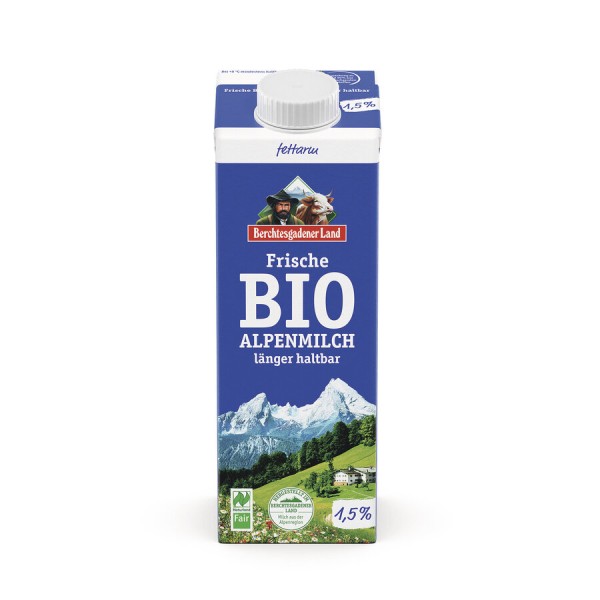 Berchtesgadener Land Bio ESL-Alpenmilch fettarm, 1