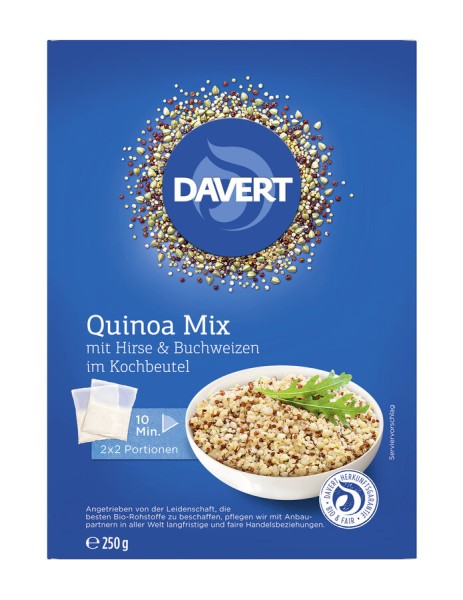 Davert Quinoa-Mix Hirse &amp; Buchweizen im Kochbeutel