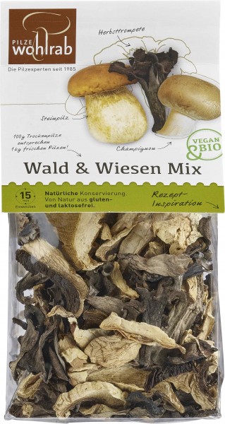 Wohlrab Pilze Wald &amp; Wiesen Mix, 30 gr Packung
