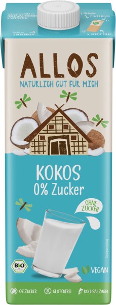 Allos Kokos Drink, 1 ltr Packung 0% Zucker