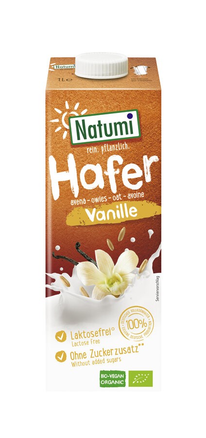 Tauche ein in die Welt pflanzlicher Genüsse mit dem Natumi Hafer-Drink Vanille. Dieser köstliche Drink, ganz ohne zugesetzten Zucker, ist eine perfekte Wahl für alle, die eine laktose- und cholesterinfreie Alternative suchen. Ob kalt als erfrischender Shake, gemischt mit Früchten oder heiß in deinem Lieblingskaffee – dieser Haferdrink verleiht jedem Moment eine süße, vanillige Note. Ideal auch zum Backen oder Kochen, bringt er eine neue Dimension in deine Küche.