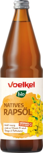 Voelkel Natives Rapsöl, 0,75 L Flasche