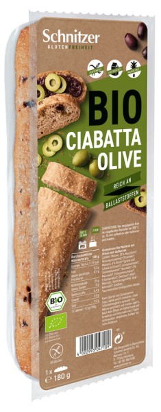 Schnitzer Ciabatta Olive, 180 g Packung-glutenfrei