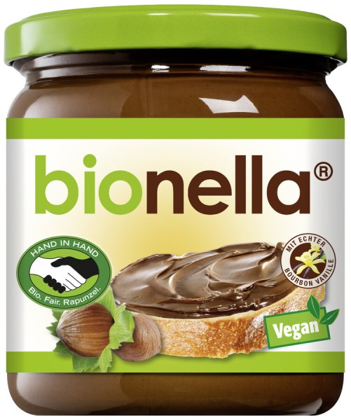 Bionella Nuss-Nougat-Creme veg, 400 g Glas