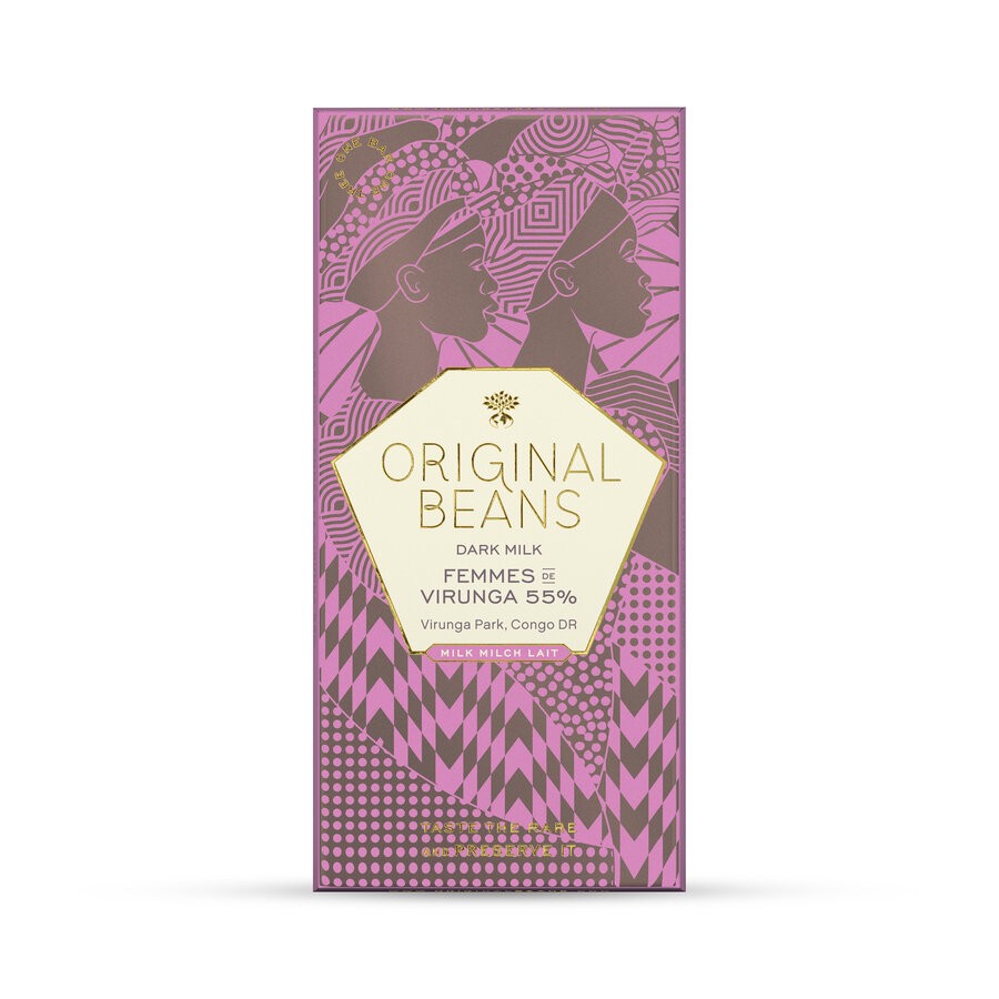 Mit der Original Beans Femmes de Virunga 55% Milchschokolade erlebst du einzigartigen Genuss. Diese Schokolade, die in den Küchen von Spitzenköchen zu finden ist, vereint exquisiten Geschmack mit Verantwortung. Sie zeigt, dass bewusster Genuss und positive Beiträge Hand in Hand gehen. Perfekt für besondere Anlässe oder als aufmerksames Geschenk, das Freude bereitet.