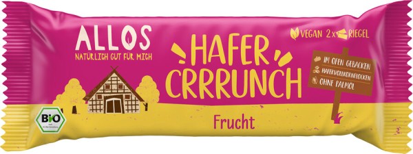 Allos Hafercrrrunch Riegel Frucht, 50 g Stück