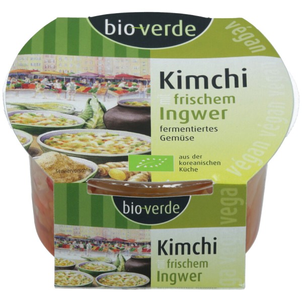 bio-verde Kimchi mit Ingwer, 125 gr Becher