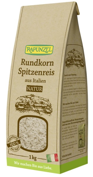 Rapunzel Rundkorn Spitzenreis natur,- Vollkorn - 1