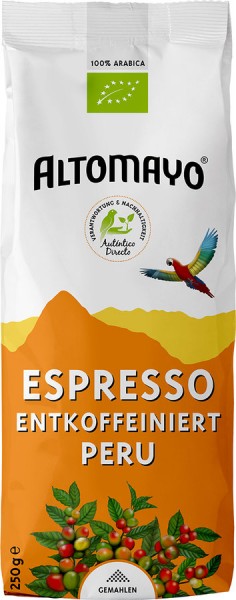 Espresso, entkoffeiniert, gemahlen 250g