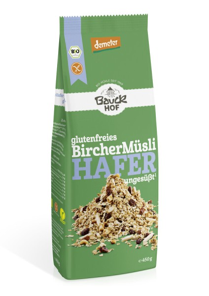 Bauckhof Hafermüsli Bircher ungsüßt, 450 gr Packun