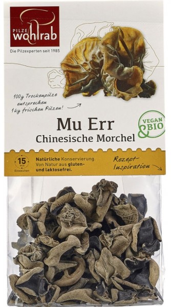 Wohlrab Pilze Mu Err, getrocknet, chinesiche Morcheln 30 gr Packung
