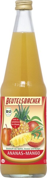 Beutelsbacher Ananas-Mangosaft, 0,7 ltr Flasche