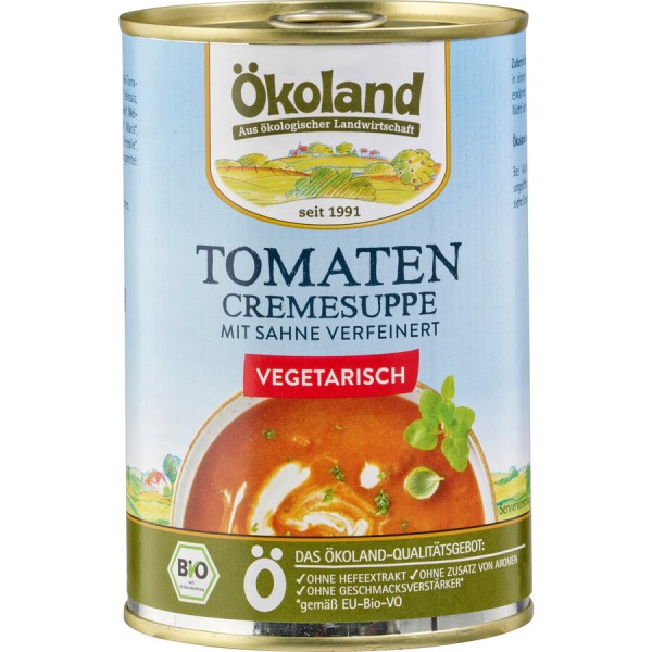 Ökoland Tomaten-Creme Suppe, 400 gr Dose