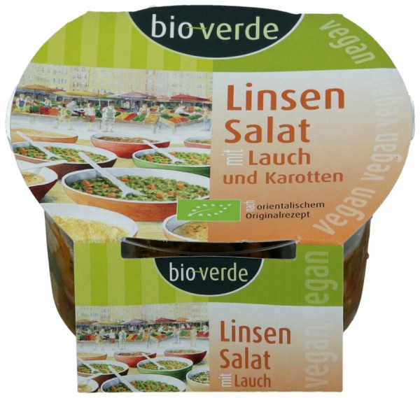 bio-verde Linsen-Salat mit Lauch und Karotte, 125