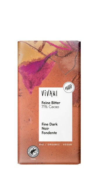 Vivani Feine Bitter Schokolade 71%, 100 gr Stück