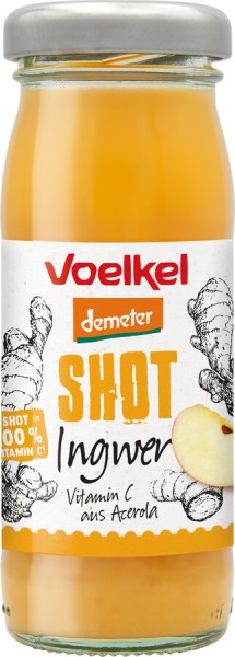 Voelkel Shot Ingwer, 95 ml Flasche