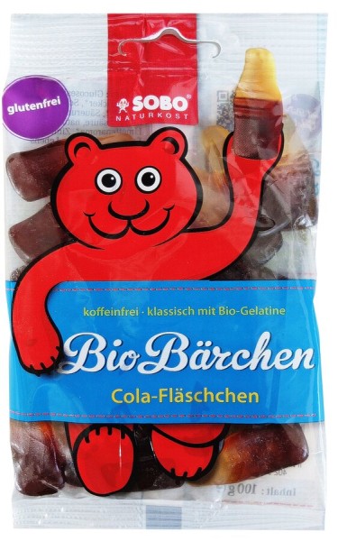 Sobo BioBärchen Cola-Fläschchen mit Gelatine, 100