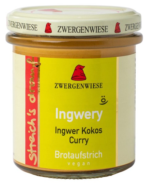 Zwergenwiese streichs drauf Ingwery, 160 gr Glas -