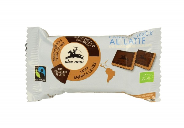 Alce Nero Dinkelkeks mit Milchschokolade, 28 g Stü