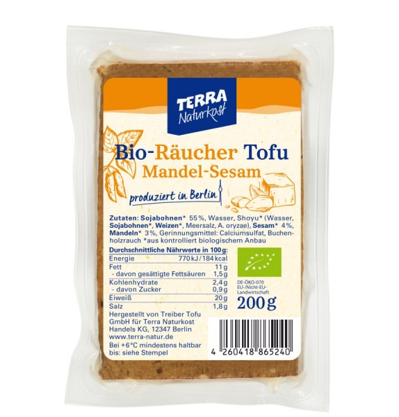 Terra Mandel Sesam Tofu geräuchert 200g