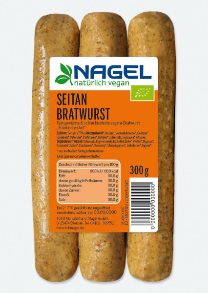 Seitan Bratwurst 3St. 300g