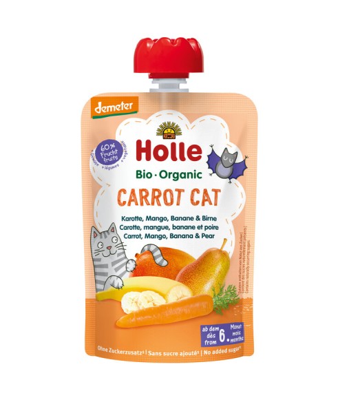 Holle Carrot Cat Karotte, Mango, Banane &amp; Birne, 1