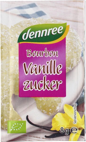 dennree Bourbon-Vanillezucker, 32 gr Packung