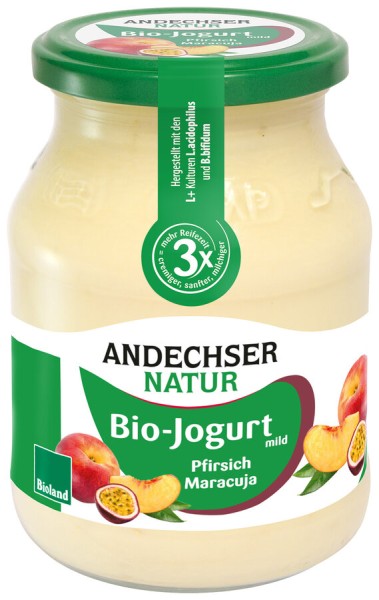 Andechser Natur Jogurt mild Pfirsich-Maracuja, 500