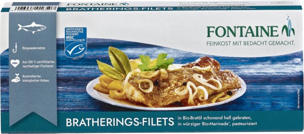 Fontaine Bratherings-Filets, in Bio-Marinade, 325