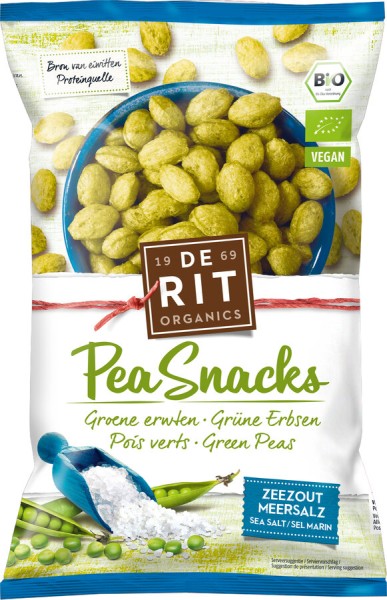 De Rit Pea Snacks Meersalz, 70 g Packung