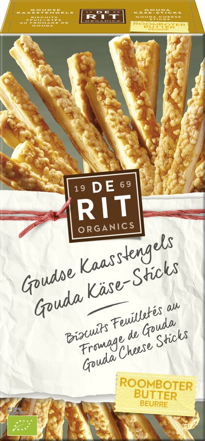 Mit den De Rit Gouda Käse Sticks tauchst du in die Welt der traditionellen niederländischen Käsekunst ein, kombiniert mit handwerklicher Bäckerei. Diese knusprigen Sticks, goldgelb gebacken und reich an herzhaftem Bio-Käse, sind ideal für jede Feier oder als Snack zwischendurch. Entdecke ein hochwertiges, geschmackvolles Salzgebäck, das dich begeistern wird.