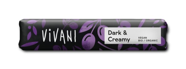 Vivani Dark &amp; Creamy Schokoriegel, 35 gr Stück