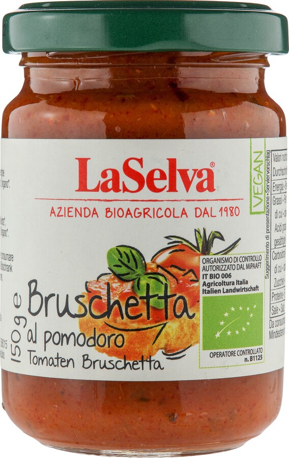 Koste den Zauber der Toskana mit La Selva Bruschetta aus Tomaten, die nach traditioneller Rezeptur ohne Füllstoffe hergestellt wird. Jedes Glas ist gefüllt mit dem Geschmack von sonnengereiften Tomaten, angereichert mit Olivenöl extra vergine, Salz und ausgewählten mediterranen Kräutern. Ob als erfrischende kalte Delikatesse oder leicht erwärmt auf frischem Weißbrot – diese Bruschetta verspricht ein unvergleichliches Geschmackserlebnis und macht jeden Aperitif zu einem besonderen Moment. Ideal für Genießer der feinen italienischen Küche.