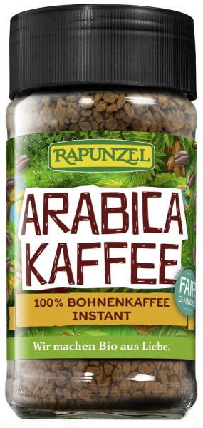 Rapunzel Kaffee Instant, Arabica, 100 gr Glas