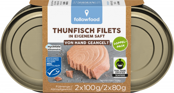 followfish Thunfisch Filets in eigenem Saft, 200 gr Dose (160 gr)