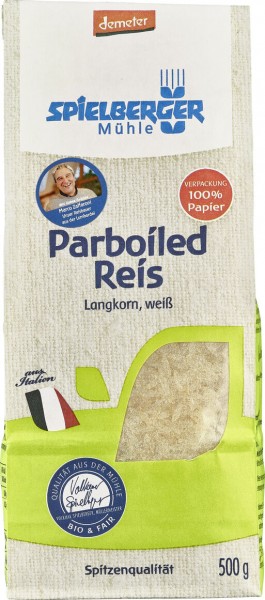 Spielberger Parboiled-Reis, 500 gr Packung demeter