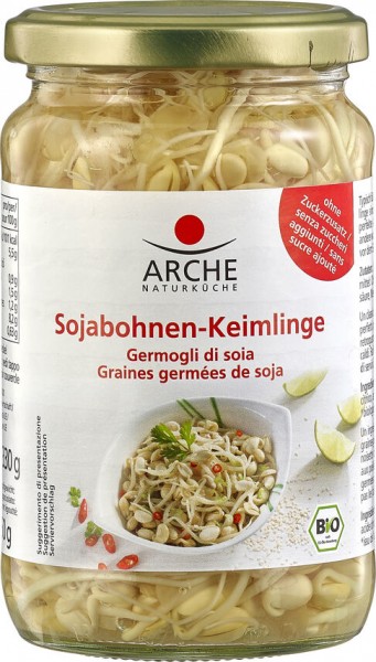 Arche Naturküche Sojabohnen-Keimlinge, 330 gr Glas
