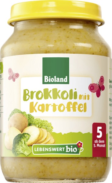 Lebenswert bio Brokkoli mit Kartoffel, 190 gr Glas