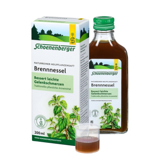 Schoenenberger Brennnessel-Saft, 200 ml Flasche