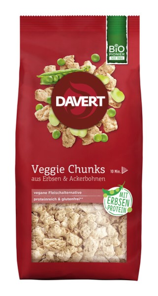 Davert Veggie Chunks glutenfrei, 100 g Packung