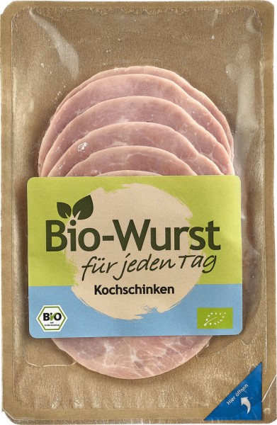 Die Bio-Wurst Bio Kochschinken, 80 g Packung