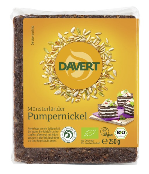 Davert Pumpernickel, 250 gr Packung