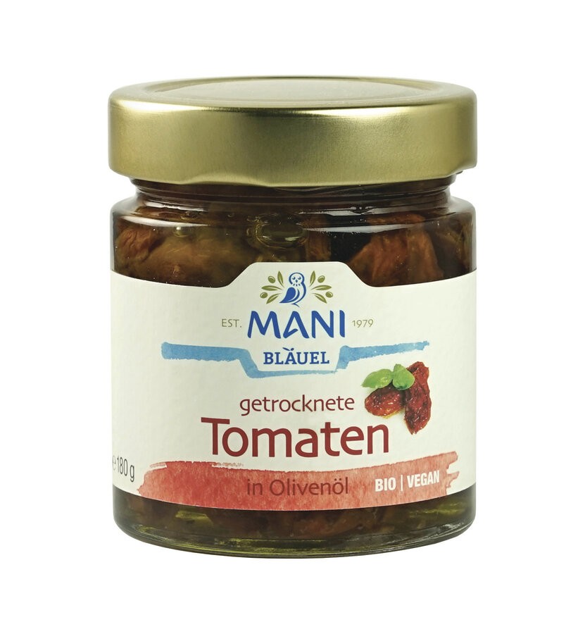 Verwandle jede Mahlzeit in ein mediterranes Festmahl mit MANI® Getrockneten Tomaten in Olivenöl. Diese sonnengetrockneten Delikatessen, veredelt mit feinstem Basilikum, sind der Schlüssel zu einem authentischen Geschmackserlebnis. Ideal als raffinierte Vorspeise, bereichern sie Salate, Pasta und sogar Rührei mit ihrer mildwürzigen Note und perfekten Textur. Das aromatische Olivenöl, in dem sie eingelegt sind, rundet jedes Dressing ab und verleiht deinen Gerichten eine exquisite Note. Inspiriere deine Küche mit diesen vielseitigen und geschmackvollen Tomaten.